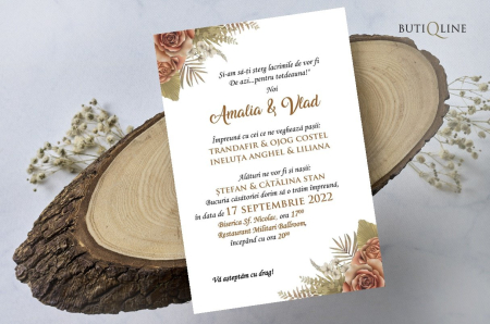 invitatii nunta IEFTINE - Invitatii nunta - Poveste de Toamna