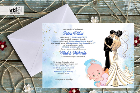 Invitatii Nunta & Botez - Invitatii nunta si botez PM56
