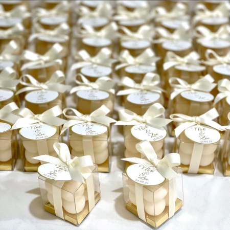 NUNTA - LUMANARE BUBBLE IN CUTIE TRANSPARENTA