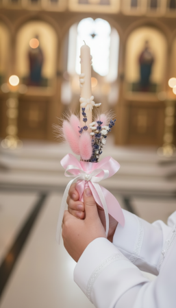 PASTE - Lumanare de Impărtășanie -PINK