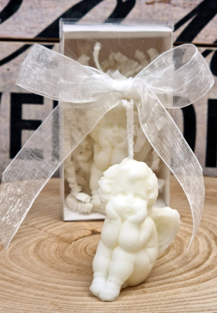 NUNTA - Lumanare INGERAS funda alba