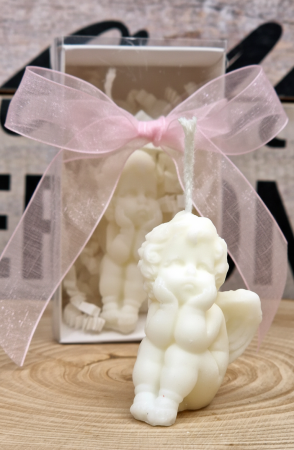 NUNTA - Lumanare INGERAS funda roz