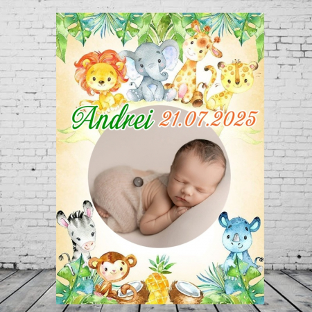 Magneti BOTEZ - Magnet botez Safari Baby