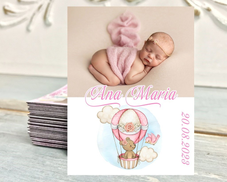 Magneti BOTEZ - Magnet foto URSULET IN BALON