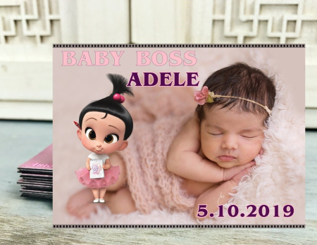 Magneti BOTEZ - Magnet BABY BOSS ROZ