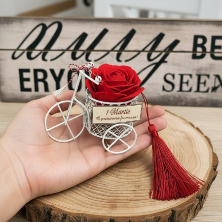 Martisor Bicicleta cu Trandafir de Sapun [3]