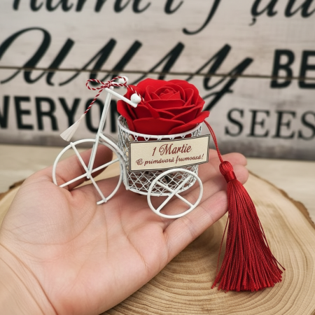 Martisor Bicicleta cu Trandafir de Sapun [2]