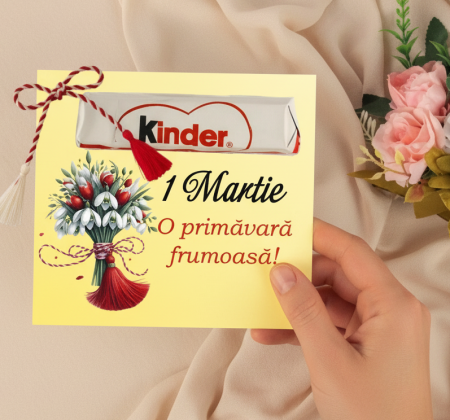 BOTEZ - Martisor ciocolata KINDER