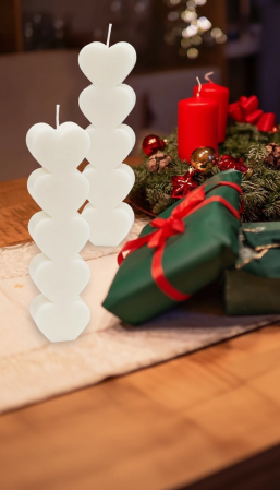 Lumanare stalp inimioare [2]