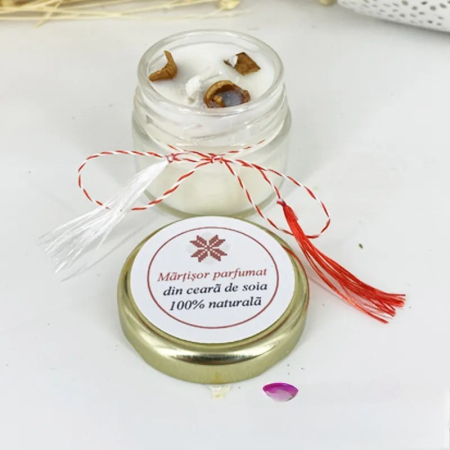 Martisor - Martisor tip lumanare parfumata ceara naturala de soia