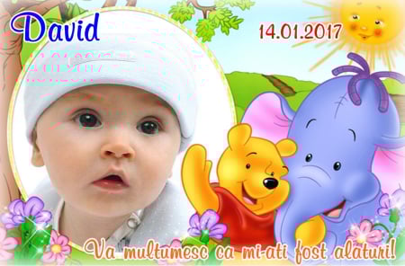 Magneti BOTEZ - Marturie MAGNETICA pentru botez WINNIE DE PLUS