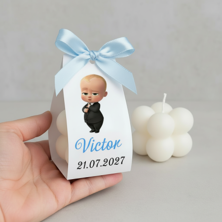 BOTEZ - Marturii botez LUMANARE BUBBLE (BABY BOSS)