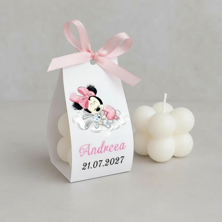 BOTEZ - Marturii botez LUMANARE BUBBLE (Minnie)