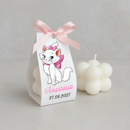 Marturii BOTEZ - Marturii botez LUMANARE BUBBLE (model pisicuta)