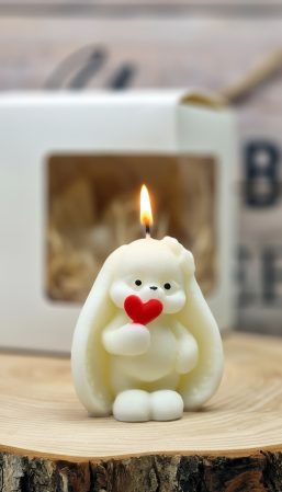 marturii botez LUMANARE IEPURAS red heart [2]