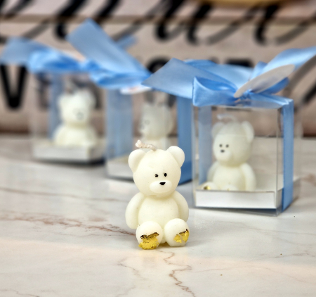 Marturii botez LUMANARE URSULET BLUE [7]