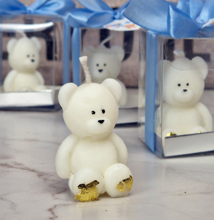 Marturii botez LUMANARE URSULET BLUE [3]