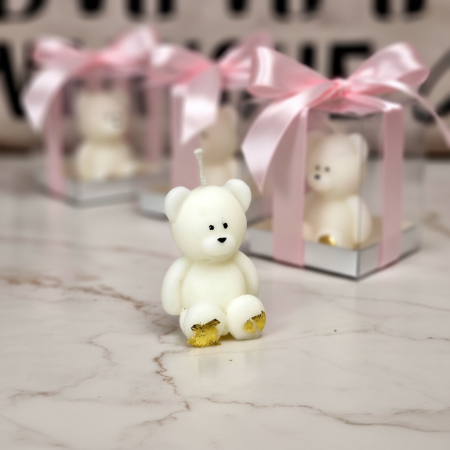 Marturii BOTEZ - Marturii botez LUMANARE URSULET ROZ