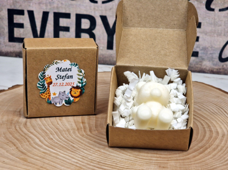 Marturii botez LUMANARE URSULET (cutie craft) [5]