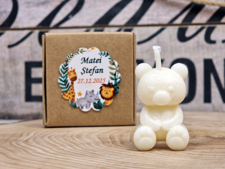 Marturii botez LUMANARE URSULET (cutie craft) [8]
