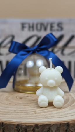 Marturii botez LUMANARE URSULET (royal blue) [1]