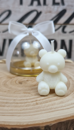 BOTEZ - Marturii botez LUMANARE URSULET (cutie aurie)