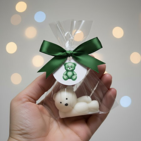 Marturii BOTEZ - Marturii botez LUMANARE URSULET GREEN