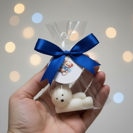 Marturii BOTEZ - Marturii botez LUMANARE URSULET (ROYAL BLUE)