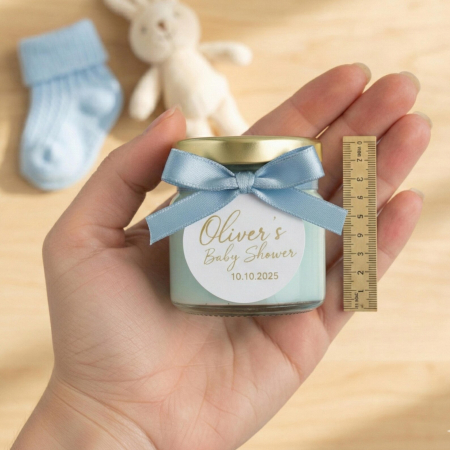 Marturii lumanare parfumata în borcan BLUE [3]