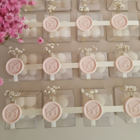 Marturii nunta LUMANARE BUBBLE (flori uscate & sigiliu) [1]