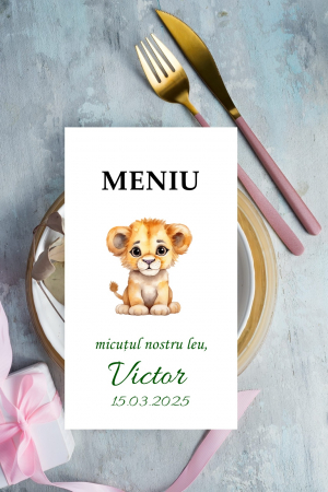 Meniuri & nr de BOTEZ - Meniu Little Lion