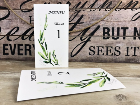 Meniuri pentru NUNTA - Meniu Greenery
