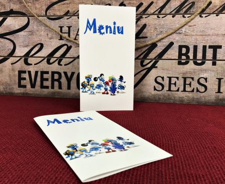 Meniuri & nr de BOTEZ - meniu Strumfi
