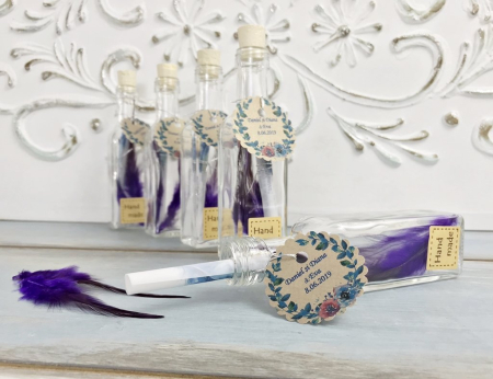 INVITATII NUNTA - Mesaj in sticla Chic Purple
