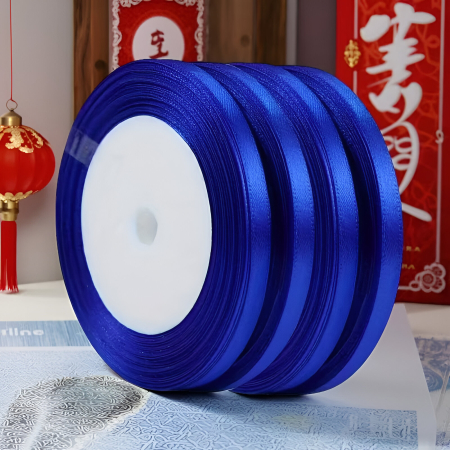 Marturii NUNTA - Pamblica satin 0.6 cm ALBASTRU