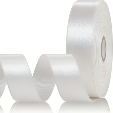 NUNTA - Pamblica satin 2 cm ALB