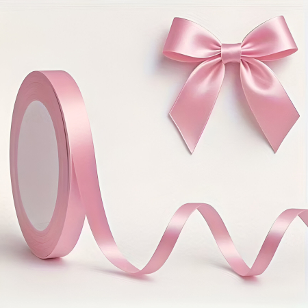 Marturii NUNTA - Pamblica satin 1 cm ROZ