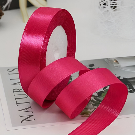 Marturii NUNTA - Pamblica satin 2 cm FUCSIA