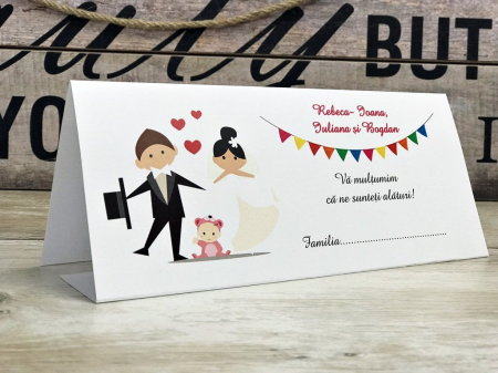 Plicuri de bani BOTEZ - Plic bani MAMI si TATI se CASATORESC (fetita)