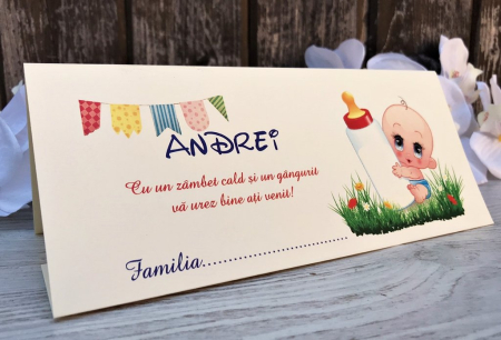 Plicuri de bani BOTEZ - plic de bani - Bebe BAIETEL