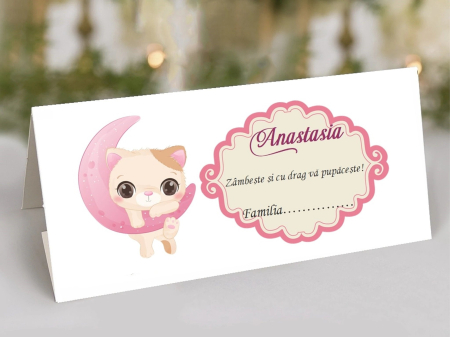 Plicuri de bani BOTEZ - Plic de bani BEBE PISICUTA