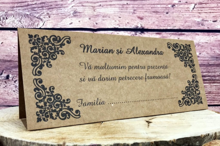 Plicuri de bani NUNTA - Plic de bani Black Style (model craft)