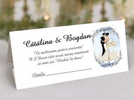 Plicuri de bani NUNTA - Plic de bani BLUE WEDDING