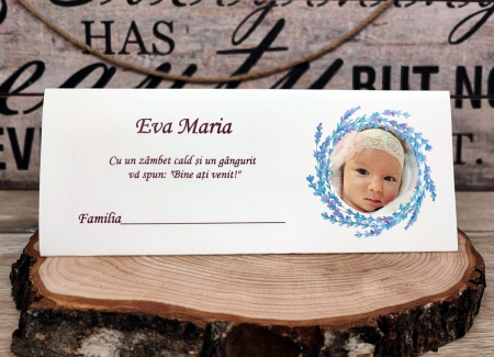 Plicuri de bani BOTEZ - Plic de bani FOTO (Lavanda)