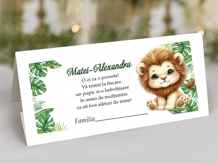 Plicuri de bani BOTEZ - Plic de bani Baby Lion (coama)