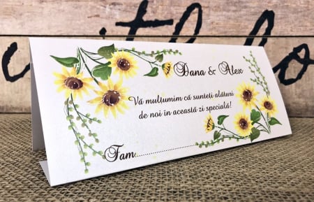 Plicuri de bani NUNTA - Plic de bani Floarea Soarelui