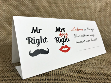 Plicuri de bani NUNTA - plic de bani Mr & Mrs Right