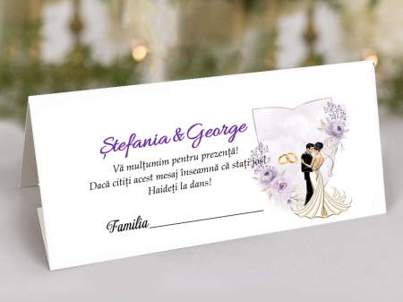 NUNTA - Plic de bani Purple Wedding