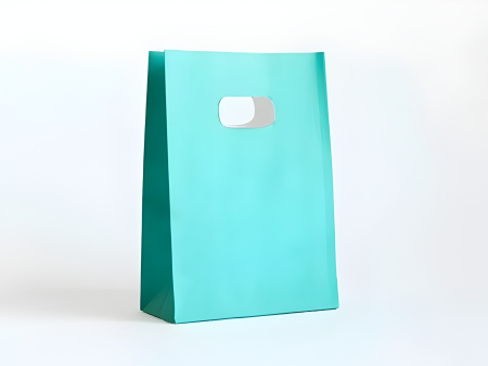 Cutii prajituri & pungi - Punga blue 18x9x25