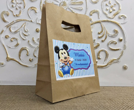 Punga botez Mickey Baby (model kraft) [2]